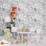 Spalvinami tapetai "Crazy doodle" Spalvinami tapetai | Colorbee.lt